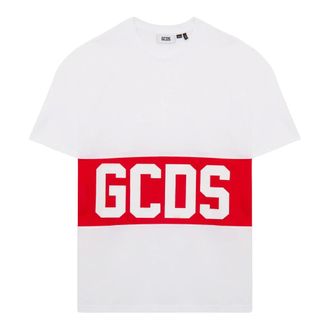 GCDS T-Shirts, male, White, Size: 2XL Logo T-Shirt