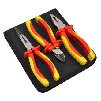 Faithfull The Brand Faithfull Tools, Faiplvdeset Vde, Set Di Pinze Con Sacchetto Trasparente (3 Pezzi)