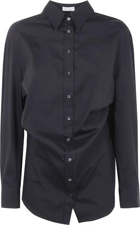Brunello Cucinelli Casual Katoenen Overhemd - Dames - Overhemden - Zwart - M - Katoen - Overhemden