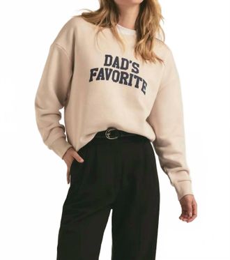 Favorite Daughter Dads Favorite Sweatshirt In Heather Oatmeal