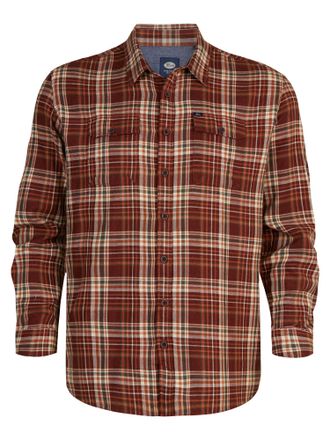 Petrol Industries Heren Plus Size Geruit Overhemd Bristol - Bruin