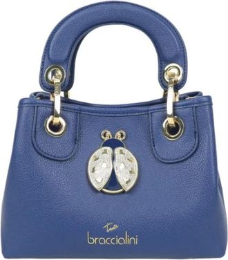 Braccialini Beth Jewels - Dames - Mini tas - Blauw - ONE Size - Tweed - Tassen