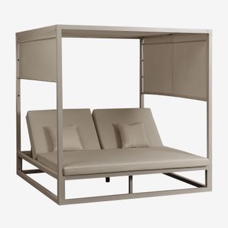 Sklum Cama Balinesa Reclinable En Aluminio Y Tela Nasau Sklum