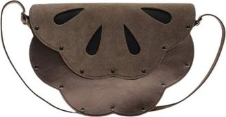 Maliparmi Leather Bloom Small Cross Body Bag - Dames - Schoudertassen - Bruin - ONE Size - Leer - Tassen