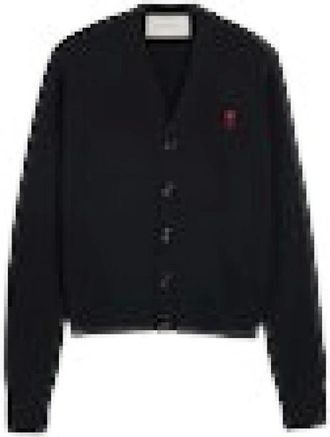 Ami Truien & Vesten, Dames, Zwart, S, Wol, Quota V-hals Vest