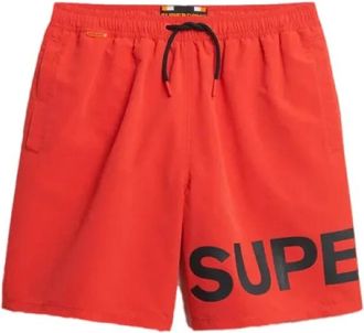 Superdry Uomo, Costumi da bagno, Rosso, XL, new
