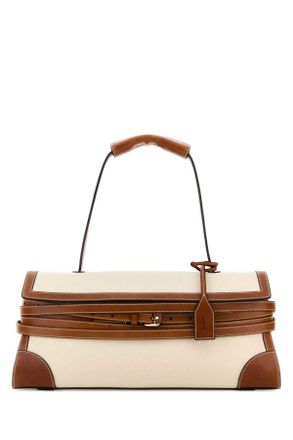 Moschino Sand Canvas Shoulder Bag