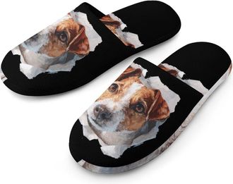 Generic Jack Russell Terrier Dog Tearing Mens House Slippers Slip Indoor Slipper On Shoes Warm Outdoor