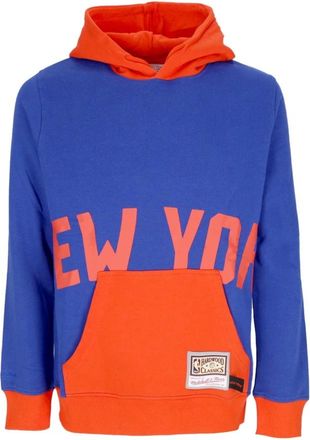Mitchell & Ness NBA Big Face Hoodie Hardwood Classics - Heren - Hoodies - Blauw - L - Katoen - Hoodies & sweatvesten