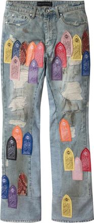 Who Decides War by Ev Bravado Jeans con effetto vissuto - Blu