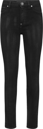 Philipp Plein High Waist Jegging - Dames - Skinny Jeans - Zwart - W31 - Katoen - Jeans