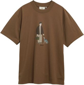 Barbour Fordyce Oversized Graphic Tee - - Tops - Uomo - Marrone - S