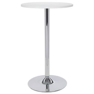 Netfurniture Horizon Poseur Table Round White Wood