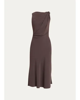 Theory Twisted Shoulder Midi Dress