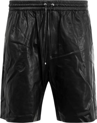Amiri Shorts in pelle con coulisse - Nero