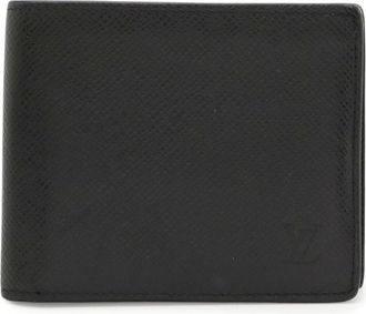 Louis Vuitton Black Noir Taiga Leather Wallet (Bi-Fold) (Pre-Owned)