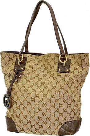 Gucci Brown Canvas Tote Bag (Pre-Owned)