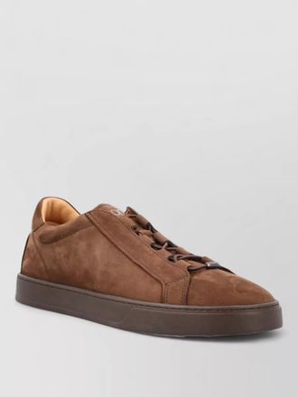 Tod's nabuk leather lace up rubber sole sneakers
