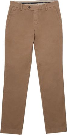 Brooks Brothers Stretch Katoenen Chinos - Heren - Chinos - Bruin - W34 - Katoen - Broeken