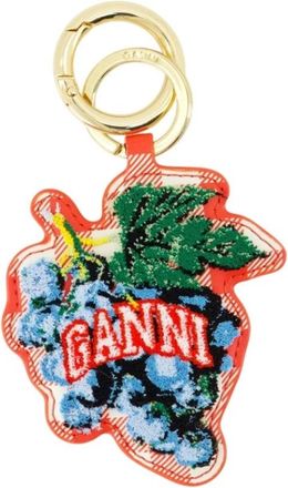 Ganni Druiven Sleutelhanger - Dames - Sleutelhangers & Tashangers - Veelkleurig - ONE Size - Leer - Accessoires