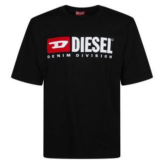 Diesel Tops, Heren, Zwart, L, T-Shirt Logo