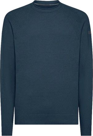 Roberto Ricci Design Accessoires - Heren - Ronde hals truien - Blauw - L - Truien & Vesten