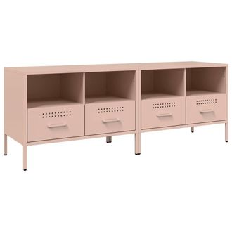 Berkfield Home TV Cabinets 2 pcs Pink 68x39x50.5 cm Steel