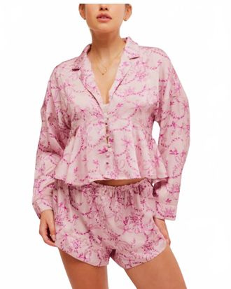 Free People Beauty Sleep Pajama Set In Blushing Combo