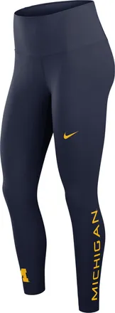 Nike Michigan Zenvy Nike Womens Dri-FIT College High Rise 7/8 Leggings in Blue | 02OV41SMWN-Y05