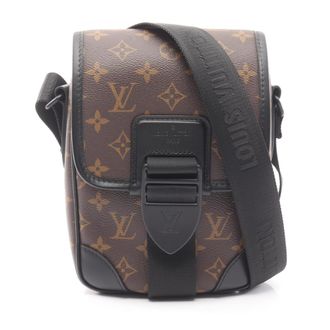 Louis Vuitton Black Brown Monogram Coated Canvas Leather Shoulder Bag (Pre-Owned)