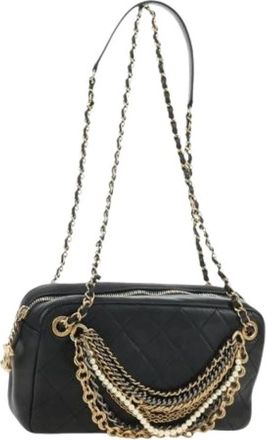 Chanel Pre-owned Vintage Shoulder Bag - Dames - Vintage Schoudertas - Zwart - ONE Size - Vintage