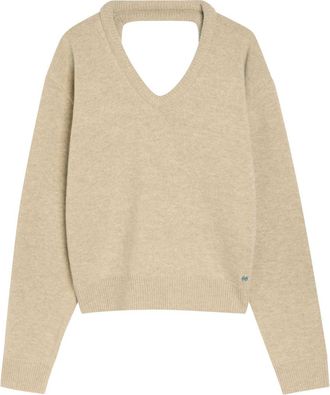 Acne Studios Cut-out Ribbed Wool Jumper - Beige - S (UK8-10 / S)