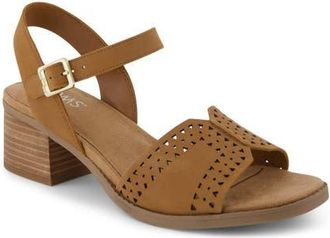 Toms Eloise Heeled Open Toe Sandal in Medium Brown at Nordstrom, Size 6.5