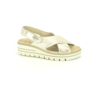 Mephisto Schoenen, Dames, Geel, 39 EU, Gouden Kruis Sandalen