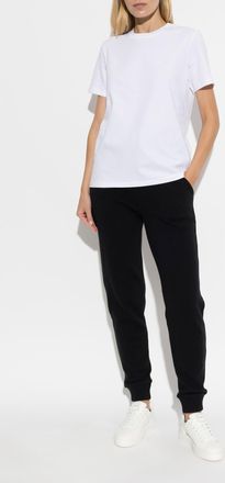 Balmain Cotton T-shirt With Logo, Womens, White