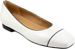 Trotters Harbor Cap Toe Flat in White at Nordstrom Rack, Size 10.5