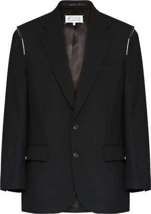 Maison Margiela Blazer con spalline - Nero