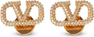 Valentino Garavani Golden VLogo Signature Strass earrings