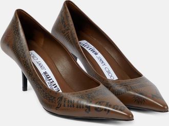 Jimmy Choo London x Jean Paul Gaultier Tattoo leather pumps