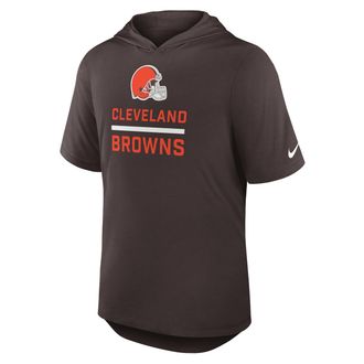 Nike Cleveland Browns Nike Mens Dri-FIT NFL Hooded T-Shirt in Brown | 03NB2DI9I-D0B