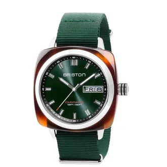 Briston Clubmaster Green Dial Mens Watch 17342.SA.TS.10.NBG