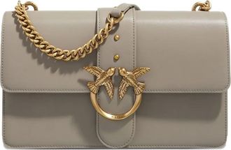 Pinko Borsa a spalla Love Birds con catena - Toni neutri