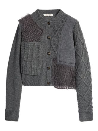 Ports 1961 Cardigan con design patchwork - Grigio