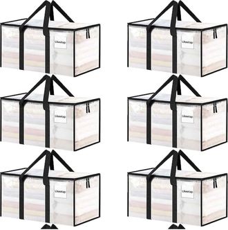 OEM Bolsas De Mudanza - Transparentes - Impermeables - Cierre De Cremallera - Para Ropa Y Almacenamiento - 4 Unidades