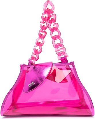 GCDS medium Comma tote bag - women - PVC - One Size - Pink