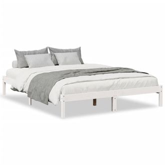 Berkfield Home Extra Long Bed Frame without Mattress White 160x210 cm Solid Wood Pine