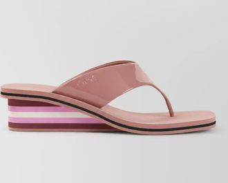 Chlo&eacute; leather thong slides