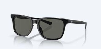Costa Unisex Kailano Polarized Squared Sunglasses In Black Gray