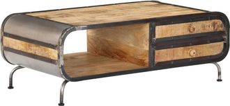 vidaXL Vidaxl - Mesa De Centro Madera Maciza De Mango 100x50x35 Cm