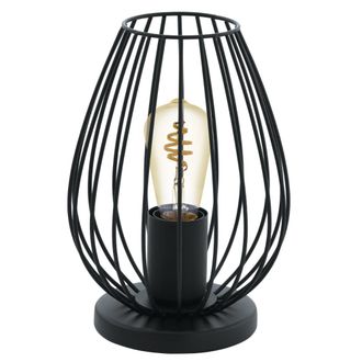 Eglo Newtown Vintage Table Lamp in Cage - Black | TJ Hughes
